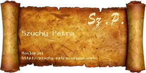 Szuchy Petra névjegykártya